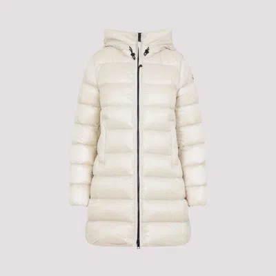 Moncler Suyenne Hooded Mid-length Down Jacket Clothing In White
