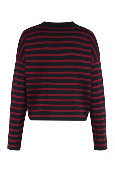 Moncler Virgin Wool Crew-neck Sweater In Multi
