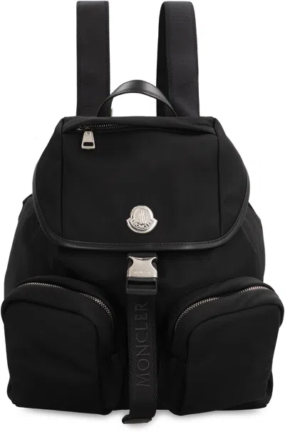 Moncler Functional Polyester Backpack With Multiple Pockets In Black