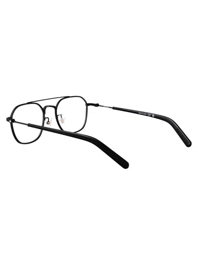 Montblanc Black-black-transparent Acetate Glasses In Black