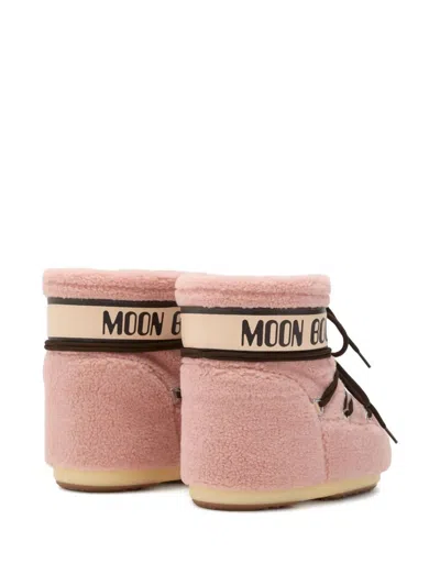 Moon Boot Icon Low Fleece Pink Snow Boot In Pink