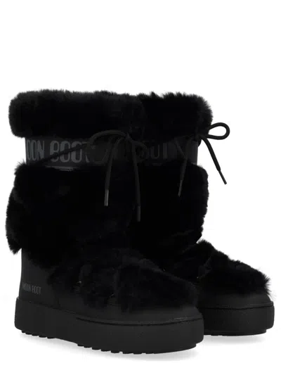 Moon Boot Boot Ltrack High Fauxfur In Black