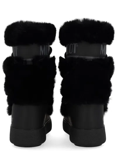 Moon Boot Boot Ltrack High Fauxfur In Black