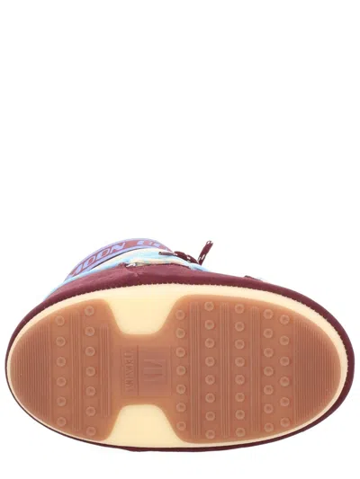 Moon Boot Icon Low Burgundy Suede Boot In Brown