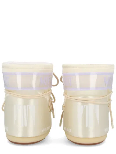 Moon Boot Ivory Polyester Boots In Neutral