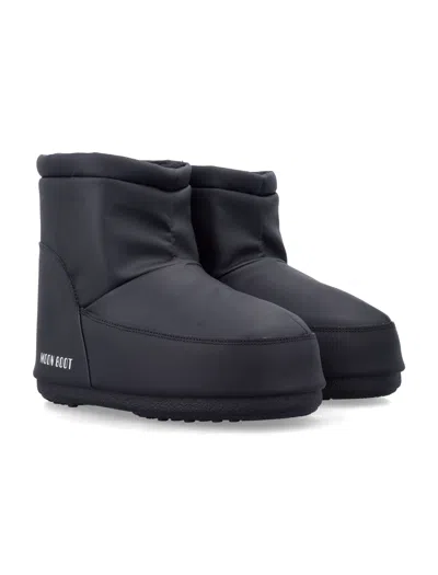 Moon Boot No Lace Black Rubber Boots In Black