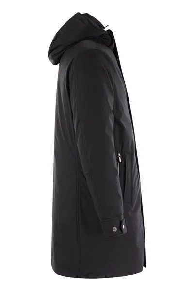 Moorer Vermont Technical Fabric Parka In Black