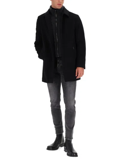 Moorer Monferratole Coat In Black