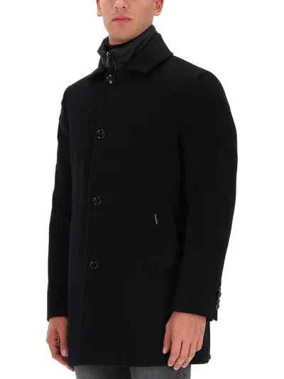 Moorer Monferratole Coat In Black