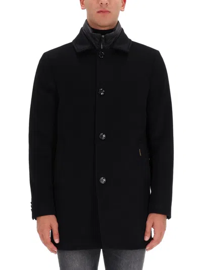 Moorer Monferratole Coat In Black