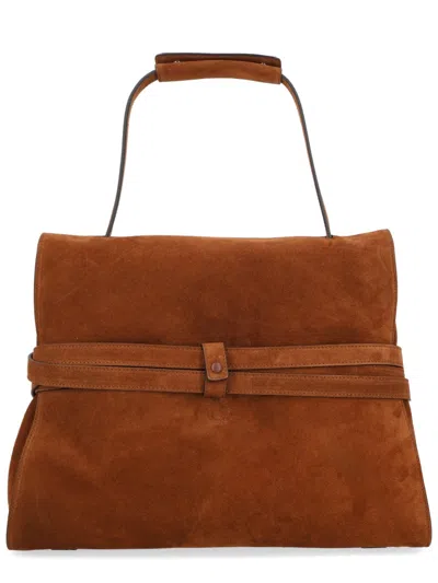 Moschino Couture Brown Leather Shoulder Bag In Brown