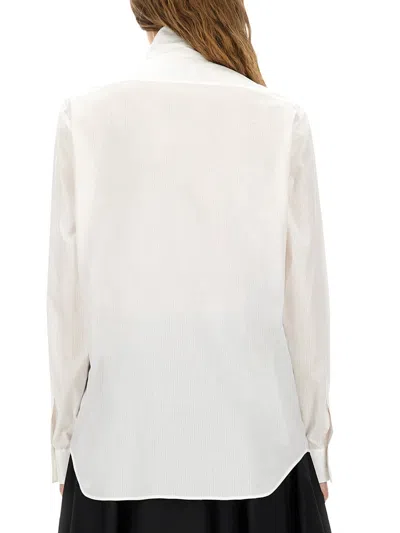 Moschino Couture Cotton Poplin Jacquard Shirt In White