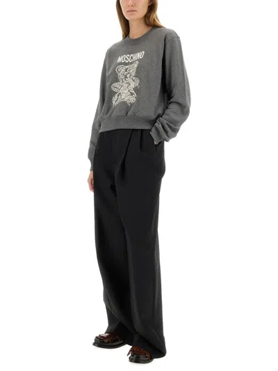 Moschino Couture Grey Sweatshirt In Gray