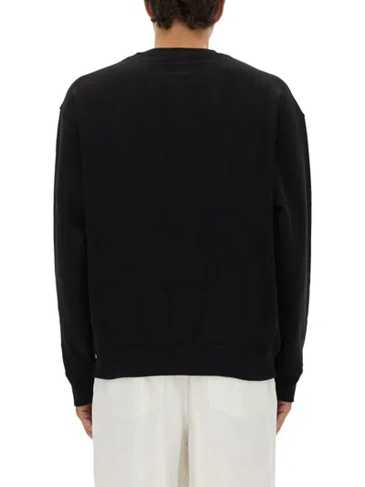 Moschino Couture Sweatshirt With Laurel Crown Logo Embroidery In Black