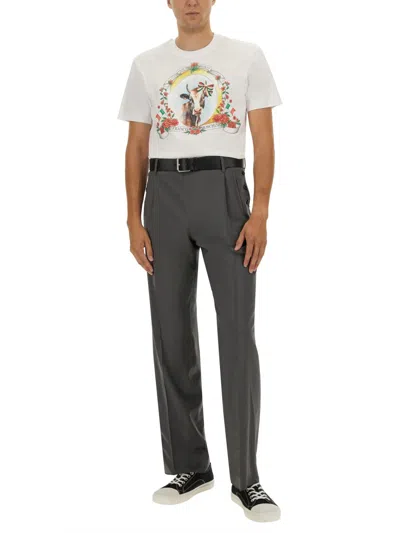 Moschino Organic Cotton Jersey T-shirt Archive In White