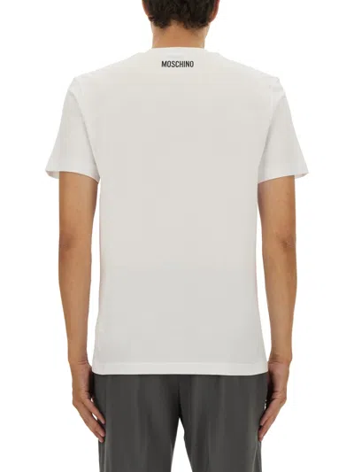 Moschino Organic Cotton Jersey T-shirt Archive In White