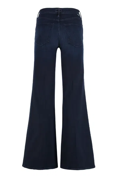 Mother The Twister Sneak High-rise Flared Jeans In Blue