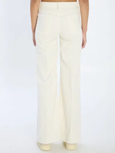 Mother The Twister Sneak Denim Jeans In White