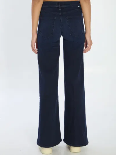 Mother The Twister Sneak High-rise Flared Jeans In Blue