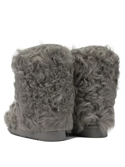 Mou Eskimo 18 Checkiang Fur Boots In Gray