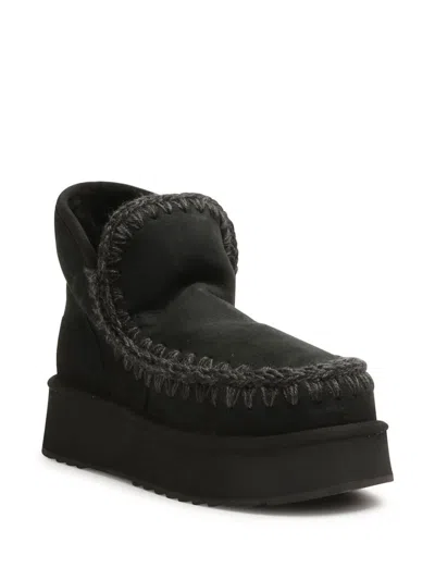 Mou Mini Eskimo Platform Boots In Black