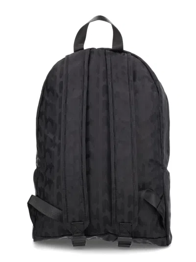 Msgm Black Polyamide Backpack In Black
