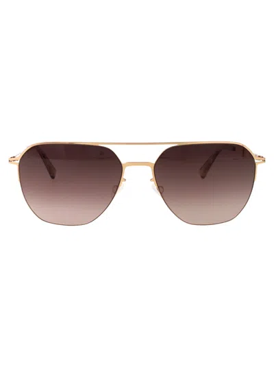 Mykita Champagne Gold Steel Sunglasses In Gold