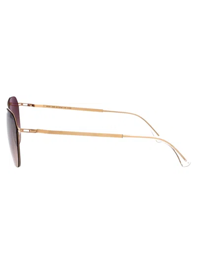 Mykita Champagne Gold Steel Sunglasses In Gold