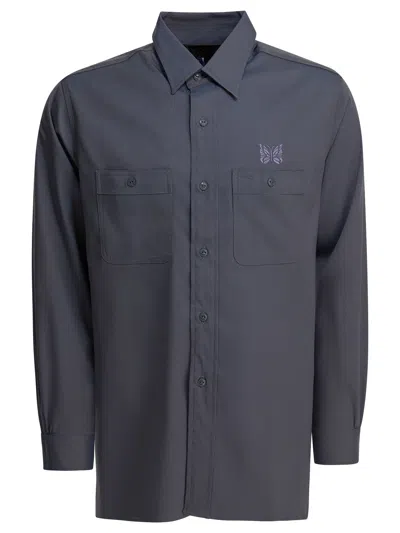 Needles Twill Shirt Featuring Button-down Collar
