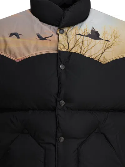 Needles Printed Down Vest In Black