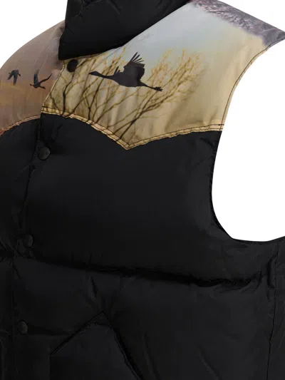 Needles Printed Down Vest In Black