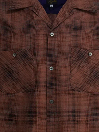 Needles Wool Shirt With Chest Pockets And Long Sleeves In Brown