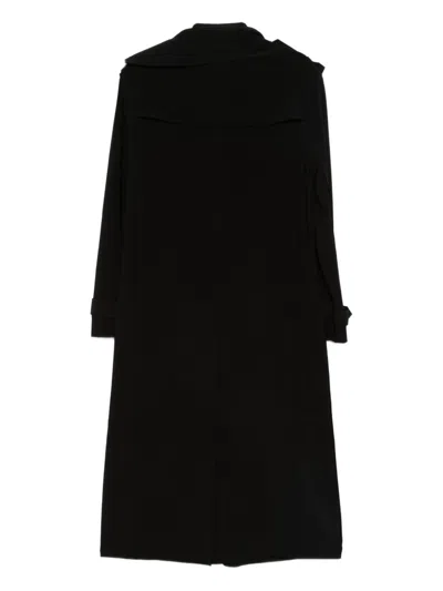 Norma Kamali Oversized Double Breasted Trench Coat In Black