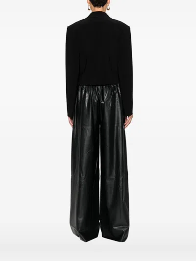 Norma Kamali Single-breasted Cropped Jacket In Black