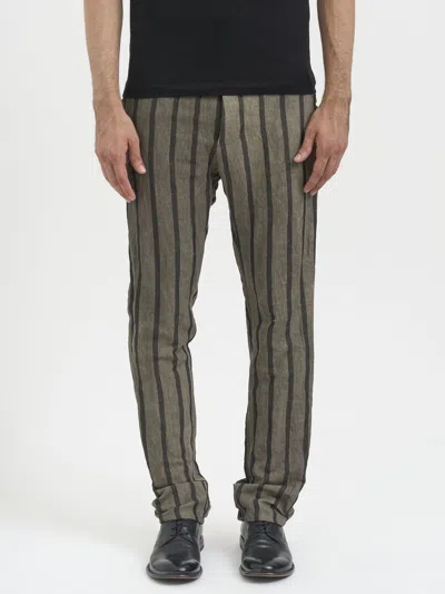 Nostrasantissima Striped Pants In Green