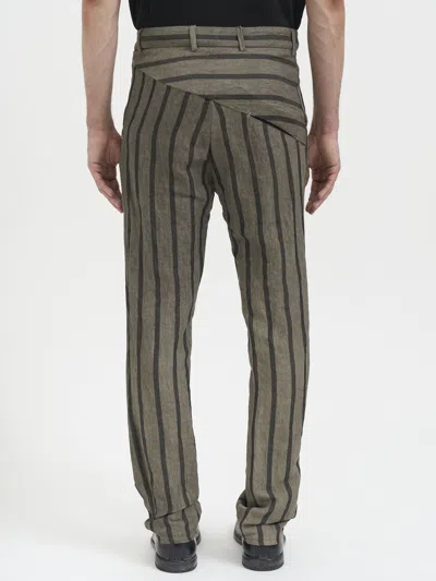 Nostrasantissima Striped Pants In Green