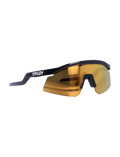 Oakley Hydra Wraparound Black Sunglasses In Black