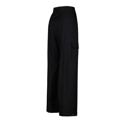 Off-white Black Polye-cotton Trousers In Black