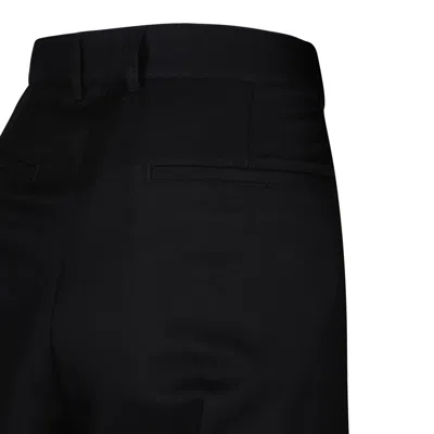 Off-white Black Polye-cotton Trousers In Black