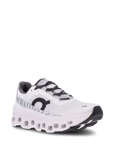 On -running Womens All White F Cloudmster Cushied Chunky-soled Mesh Low-top Trainers