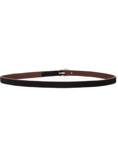 Our Legacy Brown Cow Leather Belt In Black