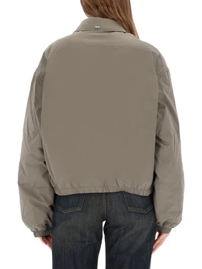 Our Legacy Sage Green Bomber Jacket With Zip