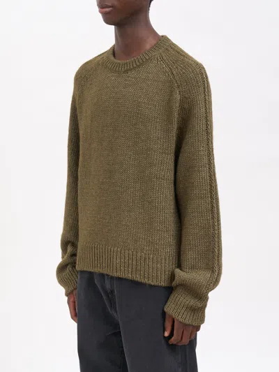 Our Legacy True Roundneck Wool And Silk Sweater In Green