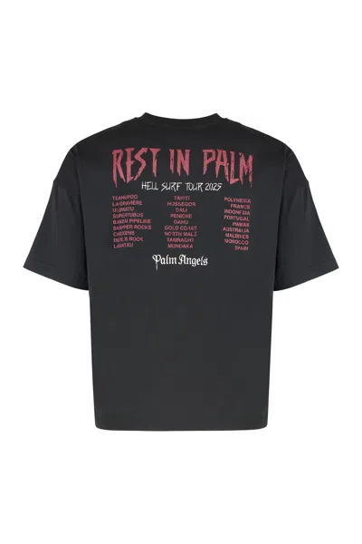 Palm Angels Rest In Palm Loose T-shirt In Black