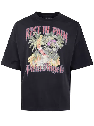Palm Angels Rest In Palm Loose T-shirt In Black