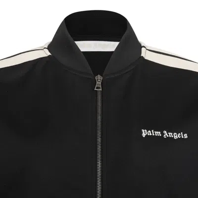 Palm Angels Black Polyester Bomber Jacket In Black