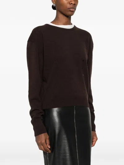 Paloma Wool "clor" Long Sleeves Sweater In Brown