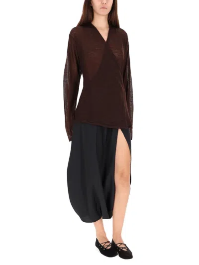 Paloma Wool Black Recycled Polyester Skirt In Black