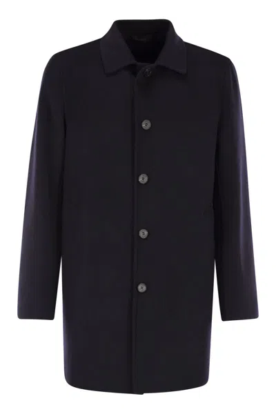 Paltò Alfredo Wool Coat In Blue