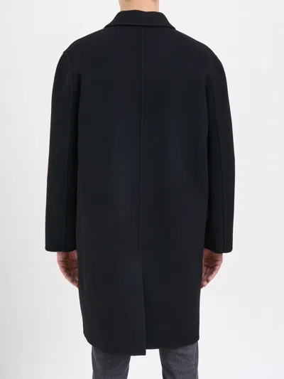 Paolo Pecora Wool Coat In Black